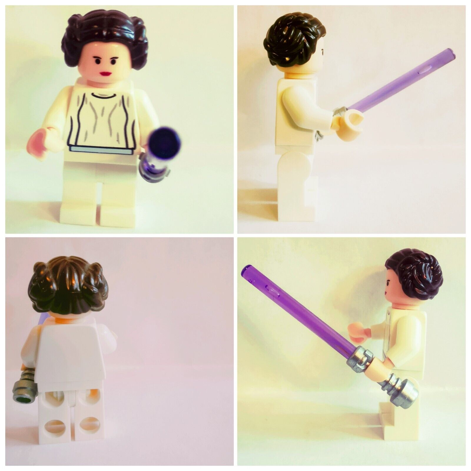 LEGO Princess Leia - Light Nougat, White Dress, Small Eyes, STAR WARS Exlucive 