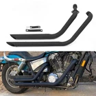 Shortshots Exhaust Pipes System For Honda VT1100 Shadow Spirit Sabre 1100 Black