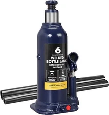 TCE 6 Ton (12,000 LBs) Capacity Hydraulic Welded Bottle Jack, Blue AT90603BU
