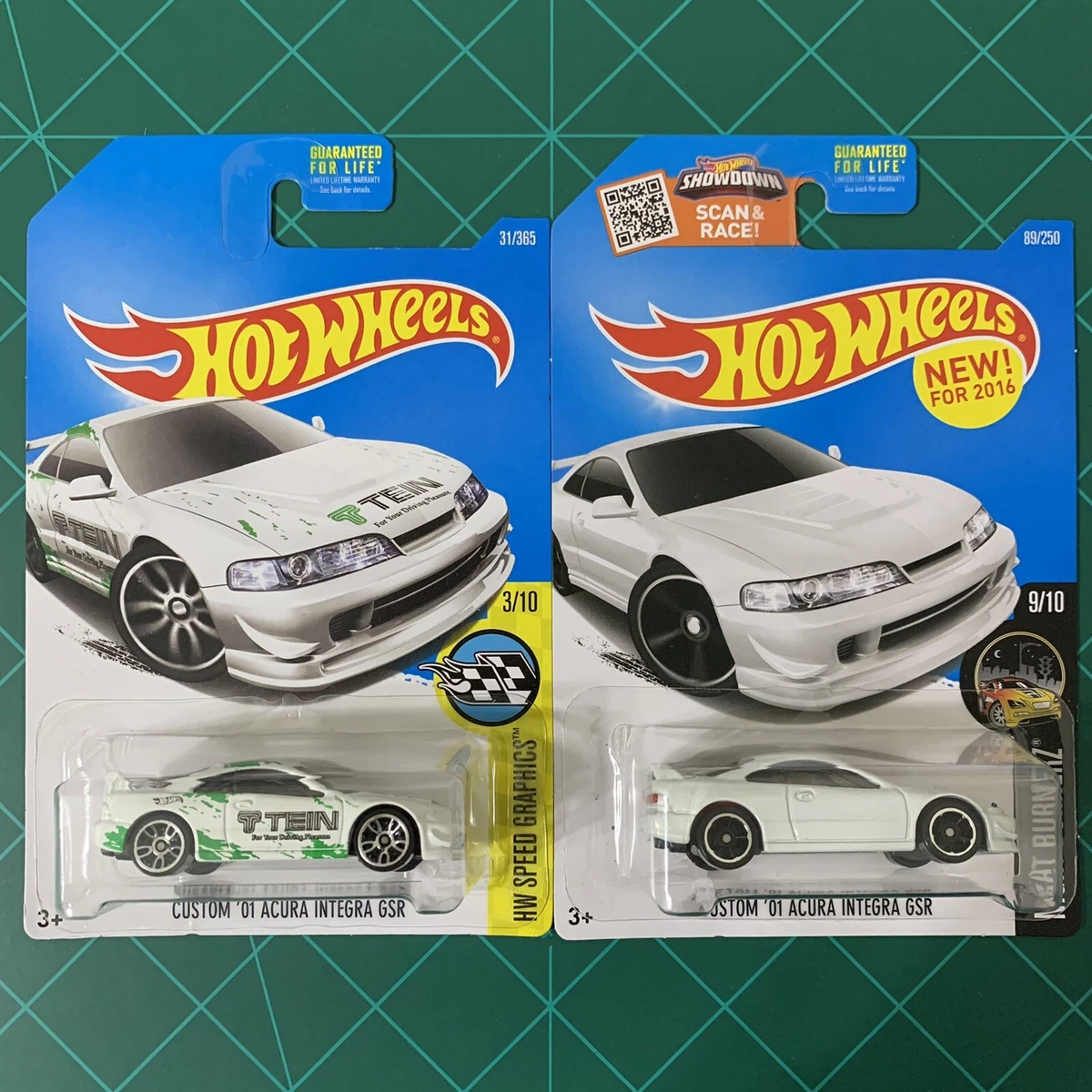 Hot Wheels 01 Acura Integra GSR Original White Tein JDM DC2