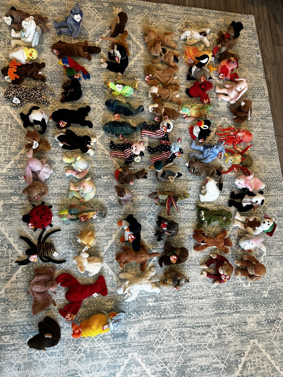 Beanie Babies (74 Total W Tags) Mint Condition-image