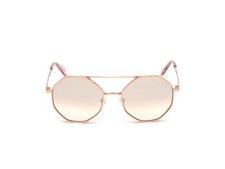 Guess GU7636 28U Rose Gold Mirrored Aviator Sunglasses Metal Frame 55-19-140