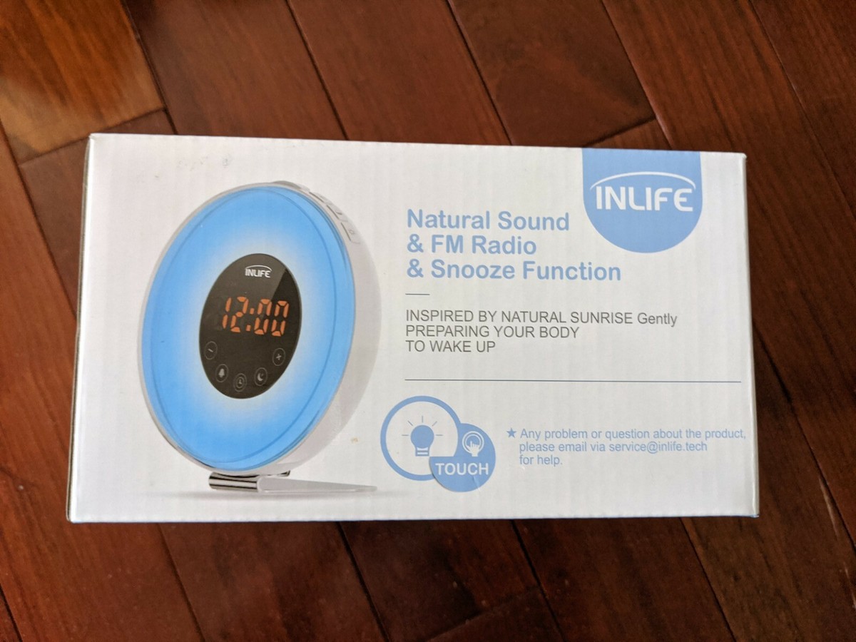 Inlife Wake-Up Light Alarm Clocks With FM Radio Time Display Touch