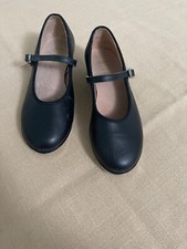 Bloch Girls TechnoTap Shoes Black Buckled Strap Leather Shoes - Girls Sz 13N