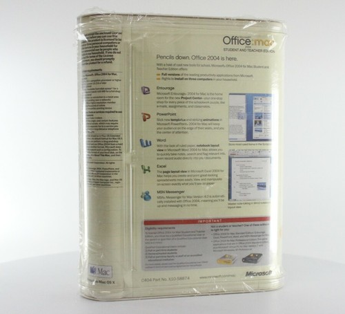 Microsoft Office 2004 for Mac Student and Teacher (BD6-00001) - Picture 2 of 2