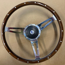 Triumph Spitfire 1500 TR7 Traditional Polished Alloy Wood 14" Steering Wheel Der