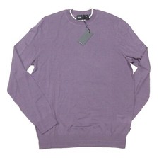 NWOT Hugo Boss Black Label Men's Purple Nappi Wool Crew-Neck Performance Sweater
