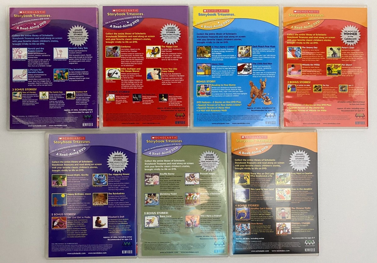 Scholastic STORYBOOK TREASURES - Read Along 7 DVD Set ~ Purple