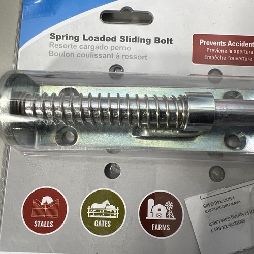 🔥NEW National Hardware - V1142 Spring Loaded Heavy Duty Sliding Bolt FAST SHIP - Picture 7 of 10
