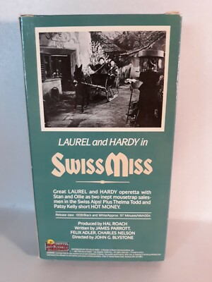 その他 Laurel & Hardy: Swiss Miss [VHS] Rare SWISS MISS VHS LAUREL and HARDY The NOSTALGIA MERCHANT 💎 | eBay