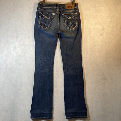 MEK DNM Sz 28x34 Long Women's Med Wash Jeans NOIDA Slim Boot Low Rise Western