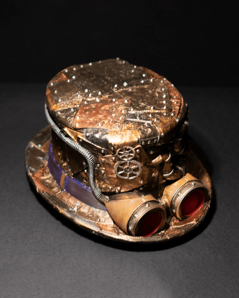 Sombrero Steampunk Juegos con disfraces Baile de graduación Halloween PETG acabado cobre Foto 4 de 4