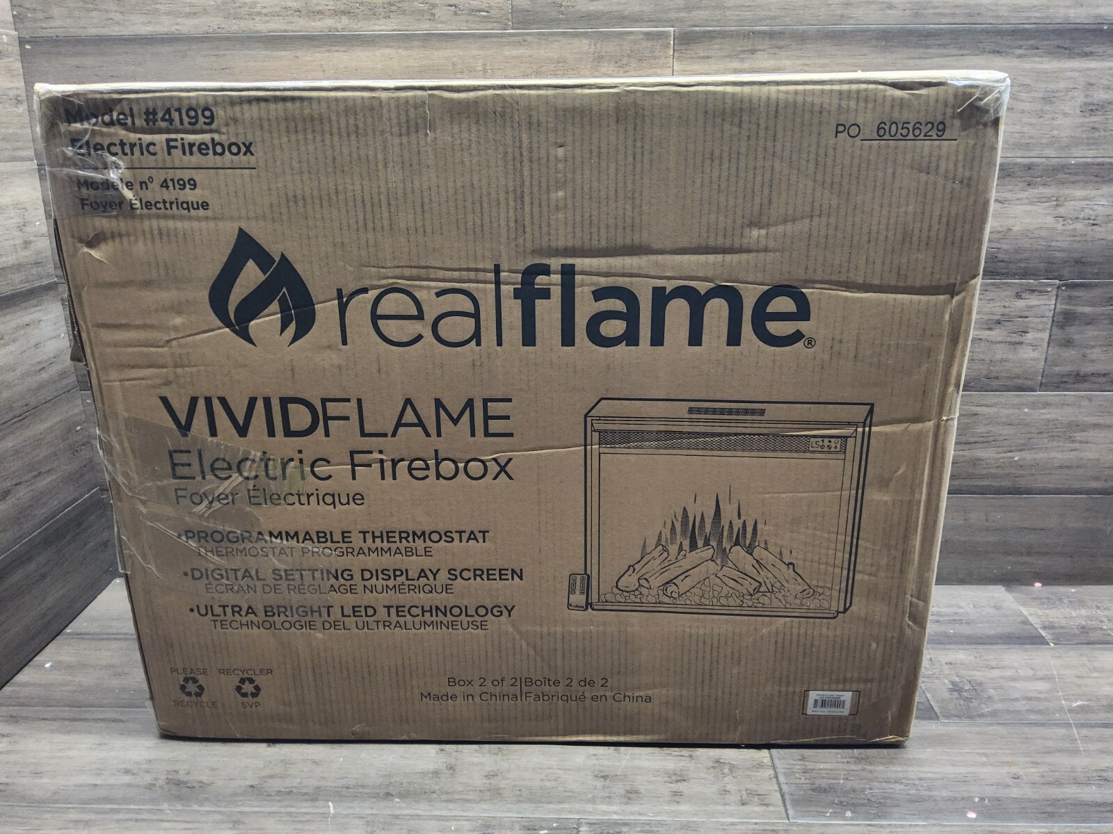 Real Flame VividFlame Electric Firebox 4199 | eBay