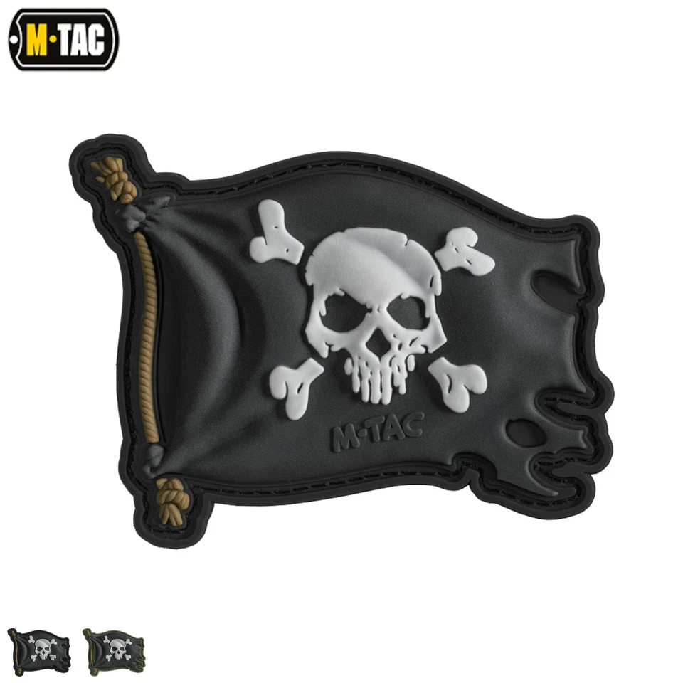 M-Tac® Jolly Roger PVC-Patch Piraten Totenkopf Abzeichen mit Klett