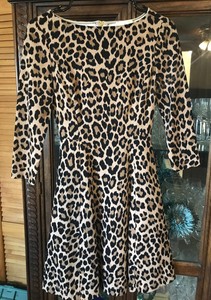 kate spade leopard ponte dress