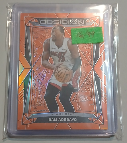 2023-24 Panini Obsidian Electric Etch Orange Flood #72 Bam Adebayo 16/99 - Picture 2 of 3