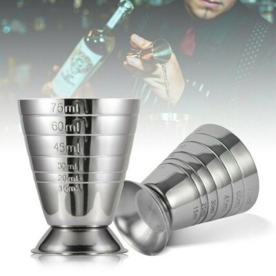 75ml Messbecher Jigger Shot Messbecher gemischt Cocktail Becher Camping
