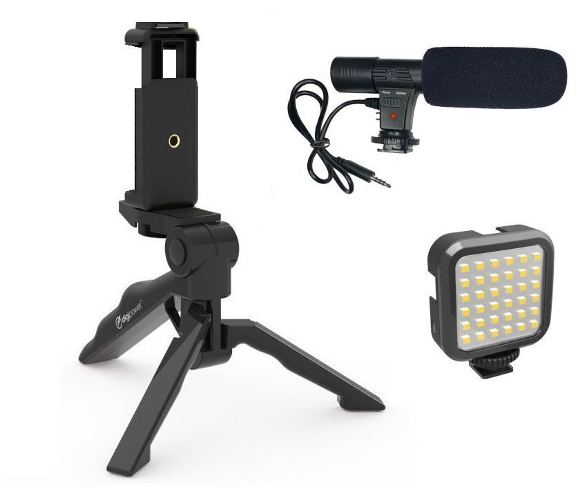 Digipower Like Me Vlogging Kit Hifi Mikrofone Schwarz