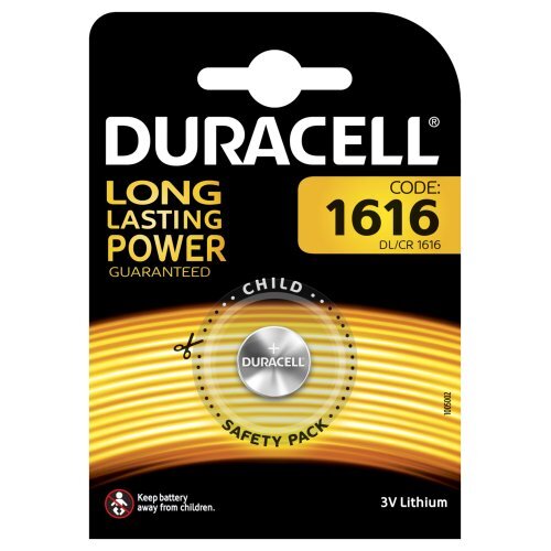 Lithium button cell Duracell CR1616 1-unit blister 3V  Lithium