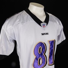 Baltimore Ravens On Field Reebok White Jersey 81 HURST Stitched Sz 50