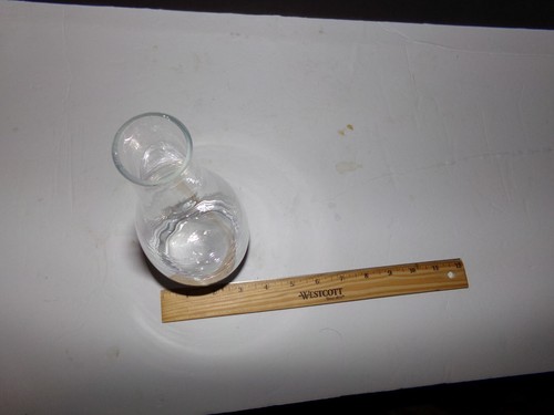 CLEAR HANDBLOWN GLASS VASE - Picture 4 of 4
