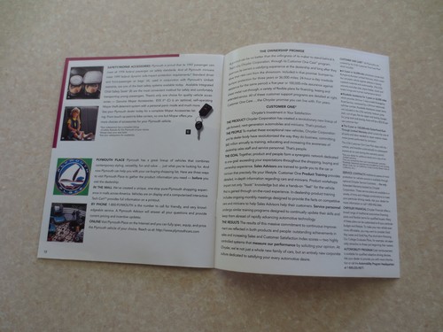 1997 Plymouth Neon & Breeze & Voyager automobile advertising booklet - Picture 9 of 10
