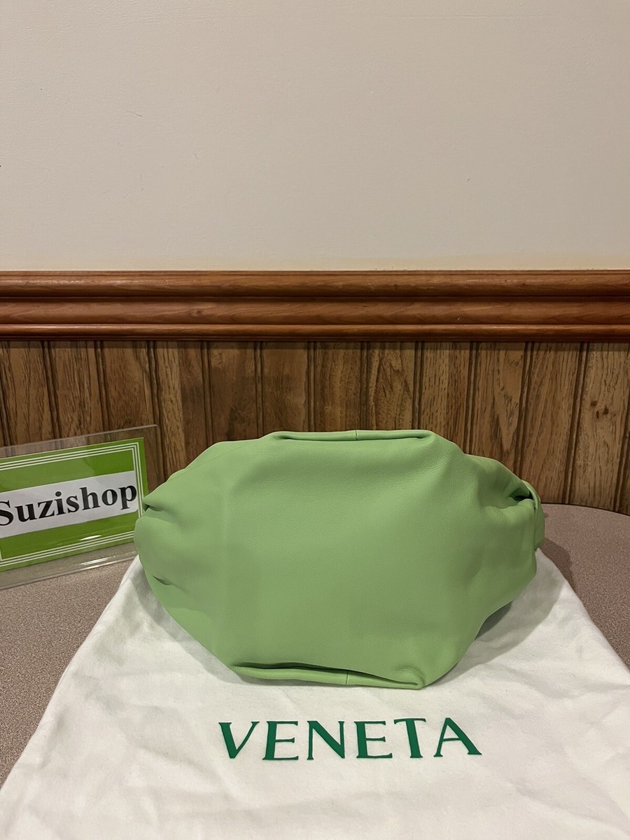 Bottega Veneta double knot mini top handle bag green