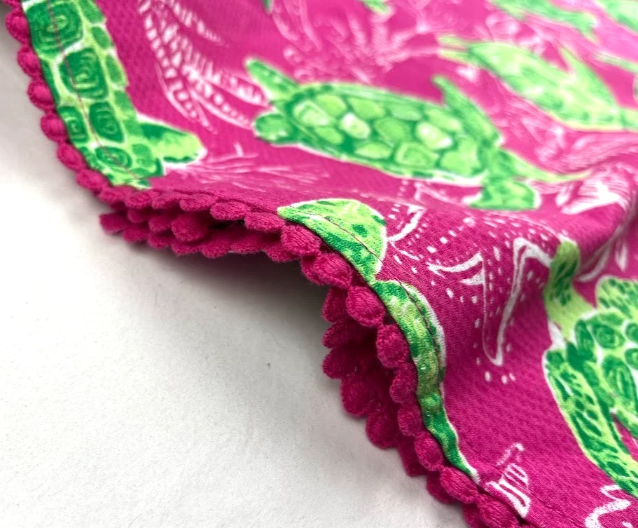 Vestido Tommy Bahama Niñas Talla 10 Tortuga Marina Rosa Verde Sin Mangas Niños Forrado Nuevo con Etiquetas Foto 3 de 4