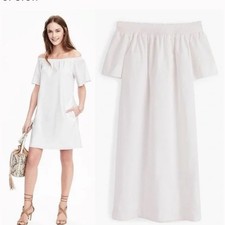 J.CREW OFF-THE-SHOULDER DRESS IN COTTON POPLIN NWT 2