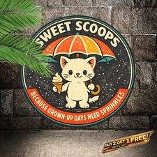 Round Metal Sign Aluminum Plaque Decorative Home Wall Hanging 8x8