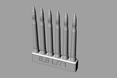 Hauler Models HLH72152 - 1:72 8,8cm KwK 43/2 L/71 for Kingtiger/JgPpanther/Eleph