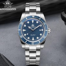 39MM ADDIESDIVE Quartz Diver 200M Waterproof Men's Watch Luminous Stainless NEW