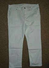 ~ NEW M&S Per Una Sculpt & Lift Roma Rise Slim Leg Jeans White Sze 20 S RRP �35