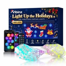 400 LED RGB Smart Curtain Lights App Control Christmas