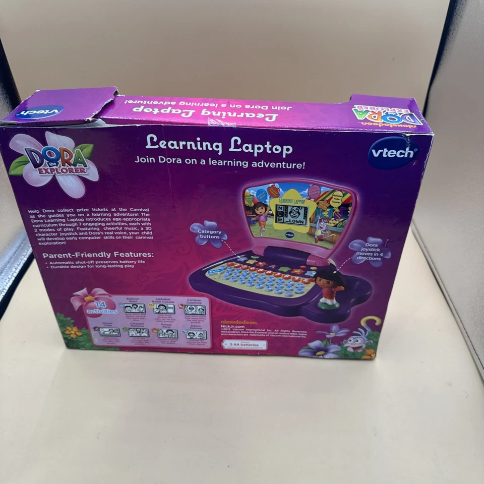 VTech Dora The Explorer Carnaval Time Learning Laptop RARE - Image 4 of 4