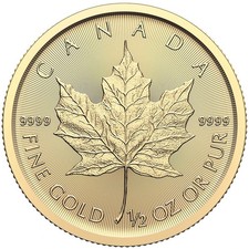 Kanada 20 $ 2026  Maple Leaf 1/2  Oz Gold 9999 ST / BU