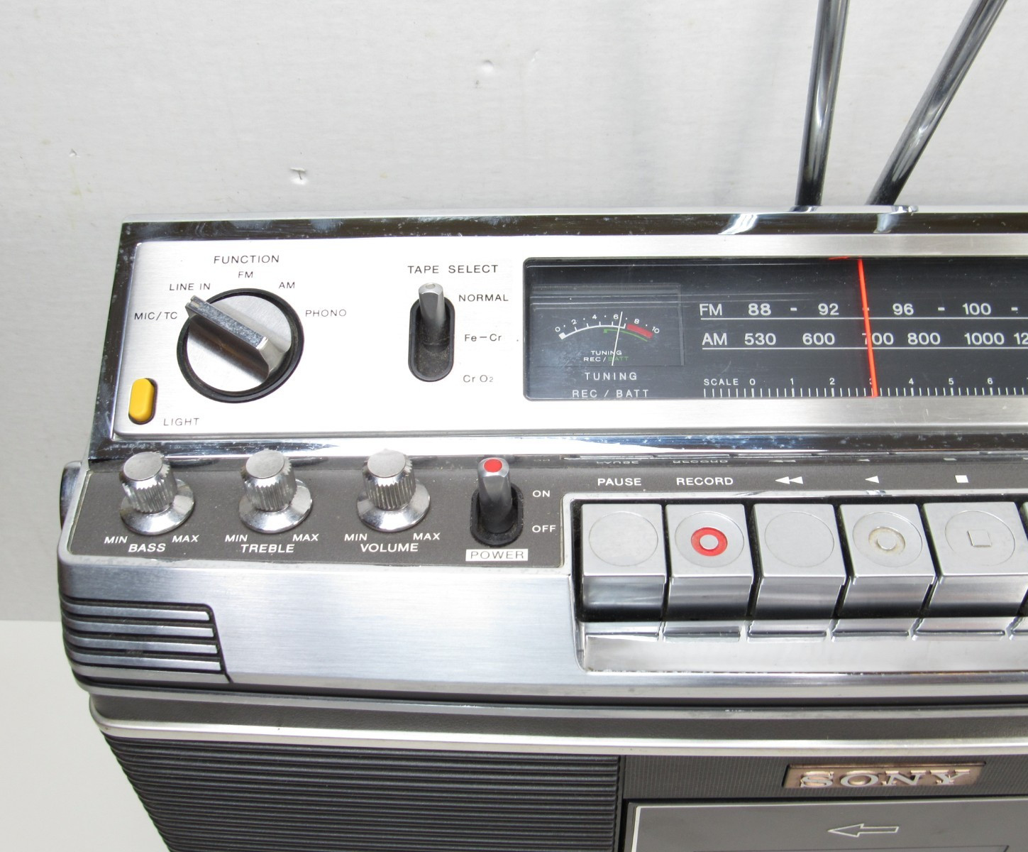 RARE Vtg SONY Boombox Radio AM/FM Cassette Player Recorder CF-580 Portable WORKS