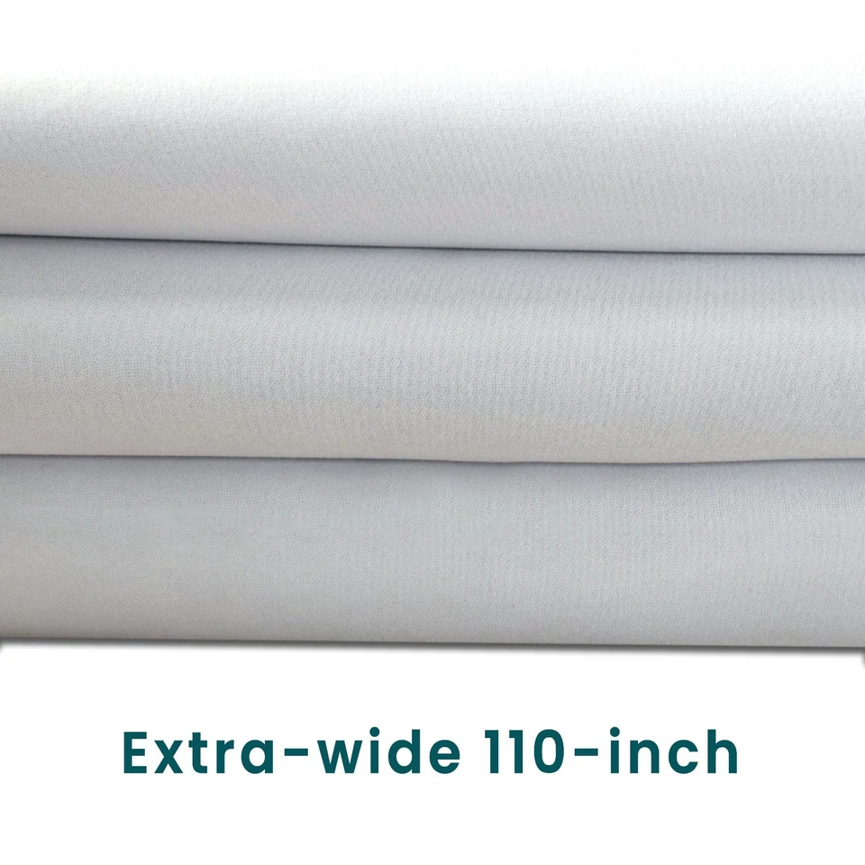 Tela de forro para cortinas Blackout blanca vendida por yarda 110" de ancho peso ligero 3 pasadas Foto 2 de 4