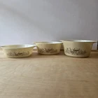 3 VTG Pyrex Forest Fancies Mushroom Casserole Set NO LIDS   471b 472b 473b