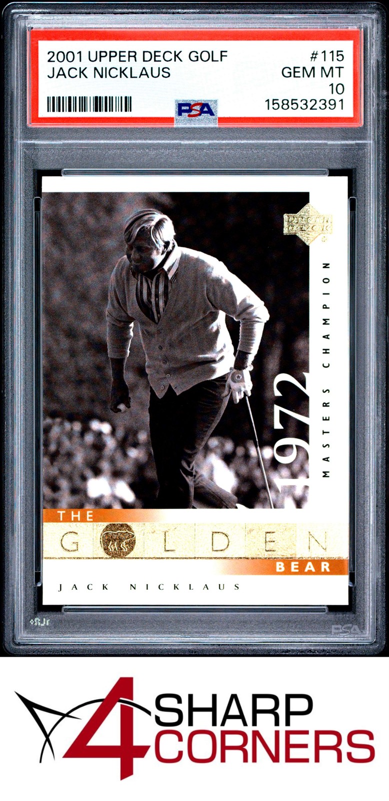2001 UPPER DECK GOLF #115 JACK NICKLAUS HOF PSA 10