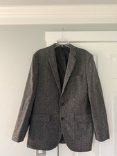 J. Crew Ludlow 100 British Wool Suit Jacket Blazer Sport Coat Gray Mens 42R