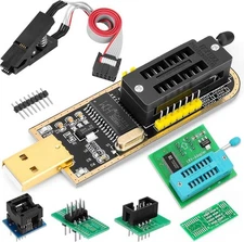 EEPROM BIOS USB Programmer Kit CH341A Programmer +1.8V Adapter & SOIC8 Clip & SO