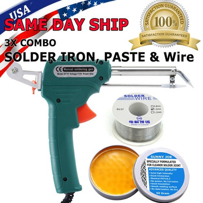 #ad 60W 80W Solder Gun Kit Auto Soldering Feed Hand Held Welding Iron Power Tool Kit $13.95