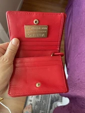 Valentino By Mario Valentino Quilted Red Leather Wallet, 