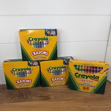 Lot Of 4 VTG Crayola 64pk With Sharpener New 2002 Used 1997 Discontinued