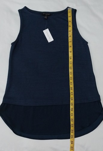 Womens XXS Blue Stretch Top Luxespun Blouse 48% Viscose Banana Republic ~ New - Picture 4 of 6