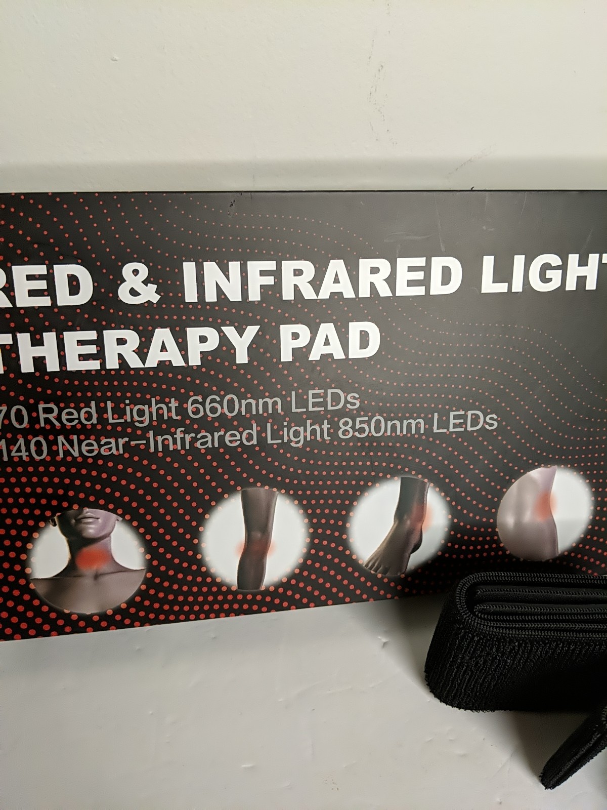 ALLOLO Red & Infrared Light Therapy Pad LED with Timer Remote Control OPEN BOX