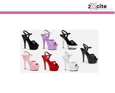 SCARPE DA BALLO/LAP DANCER PLEASER KISS 209 PLATEAU TACCO ALTO MISURA 3-11