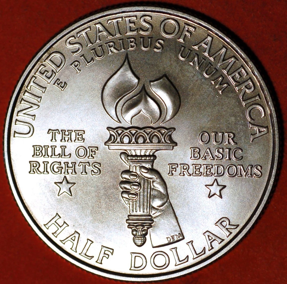 United States 1/2 Dollar 1993 W Bill Of Rights KM# 240 -18596 - Image 2 of 2