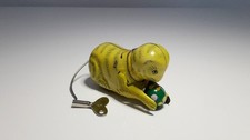 Altes Blechspielzeug Katze mit Ball 60er Made in China Mechanisch Aufziehfigur